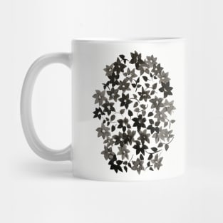 Black and White Bougainvillea Blossoms Mug